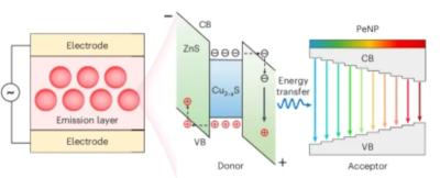 Multicolour stretchable perovskite electroluminescent devices for user-interactive displays image