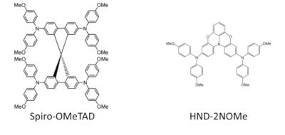 Chemical structure of two hole-transport materials image