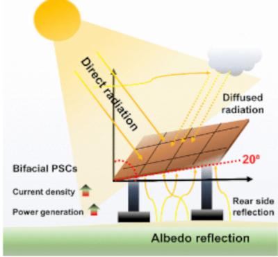 Quantitative Estimation of Albedo and Tilt Angle Variation in Bifacial Perovskite Solar Cells image