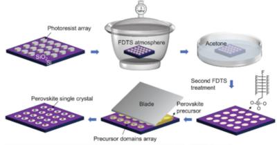 Novel method enables improved perovskite single crystal arrays image